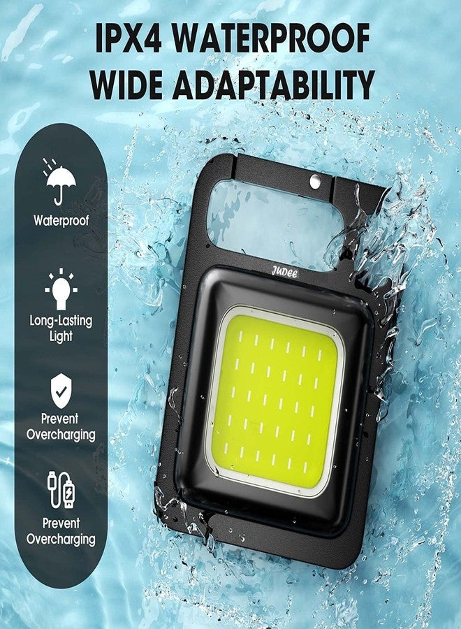 JUDEE Multifunction Keychain Led Light with Bottle Opener, Magnetic Base and Folding Bracket Mini Cob 500 lumens Rechargeable Multifunctional Keychain Emergency Light Keychain, Square - Image 5